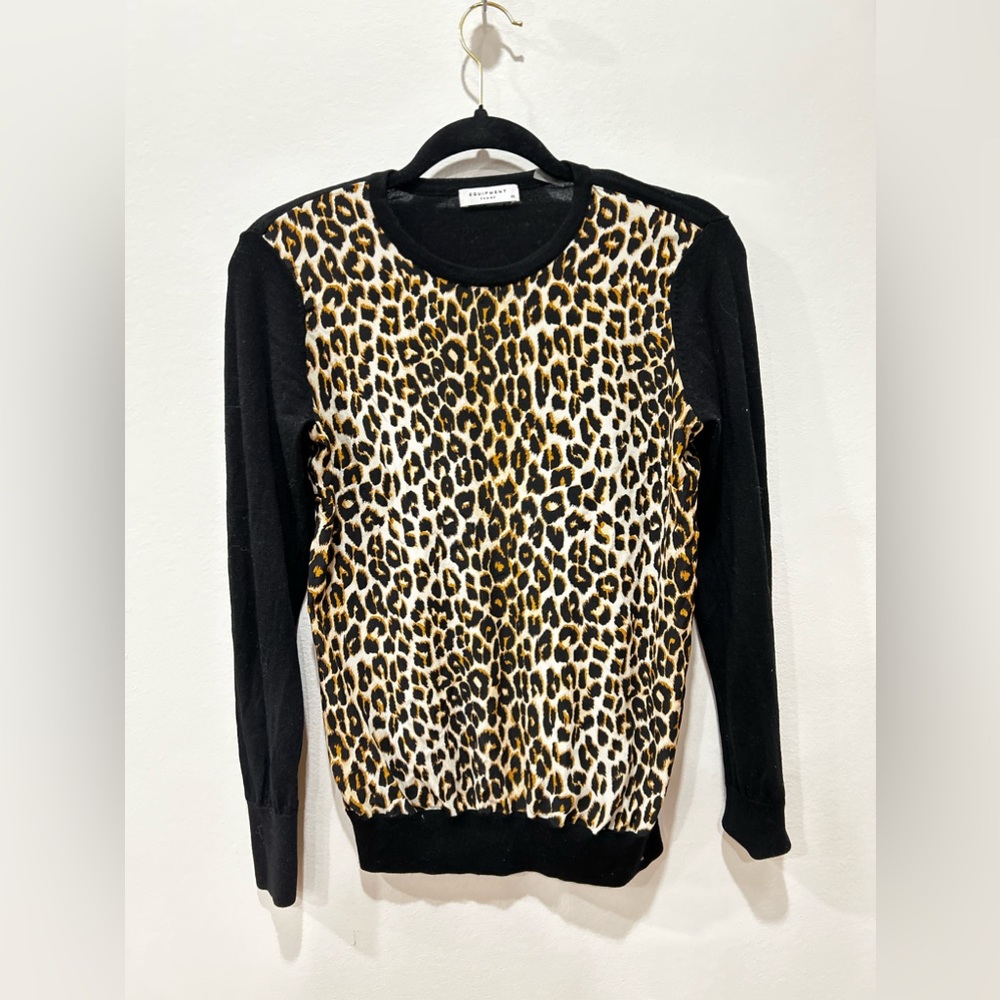 Equipment Roland Leopard Print Sweatshirt - Picture 5 of 9